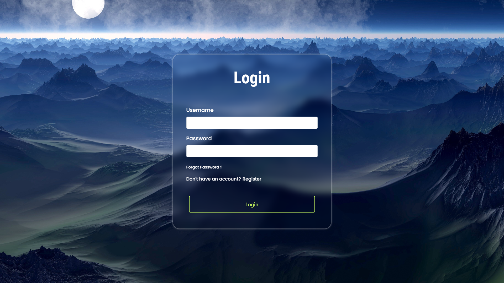 login page